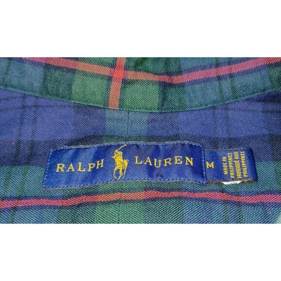Ralph Lauren Cotton Plaid Button Down Shirt Mens M Classic Preppy Old Money - Picture 3 of 7